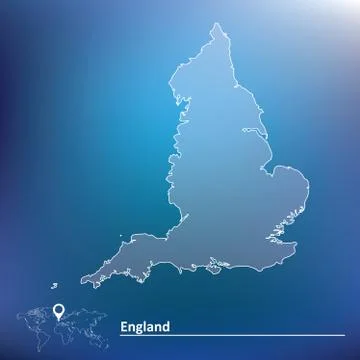 Map of England Stock Illustration