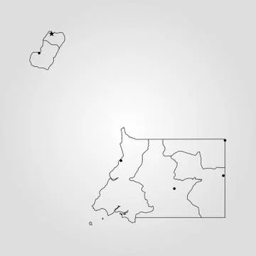 Map of Equatorial Guinea Stock Illustration