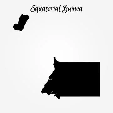 Map of Equatorial Guinea Stock Illustration