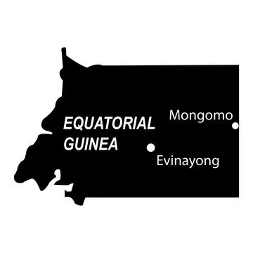 Map of Equatorial Guinea Stock Illustration