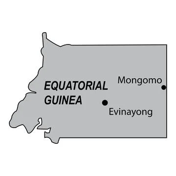 Map of Equatorial Guinea Stock Illustration