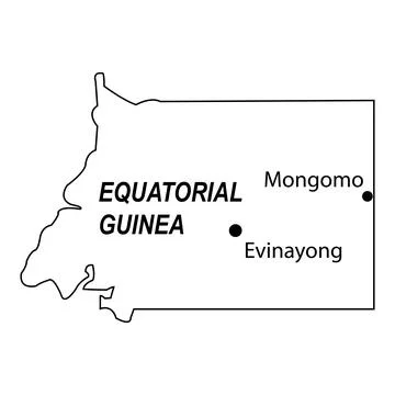 Map of Equatorial Guinea Stock Illustration