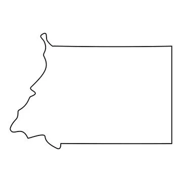 Map of Equatorial Guinea - outline Stock Illustration