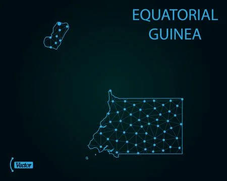 Map of Equatorial Guinea. Vector illustration. World map Stock Illustration