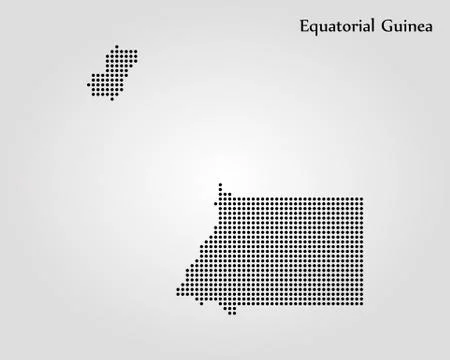 Map of Equatorial Guinea. Vector illustration. World map Illustrazione stock