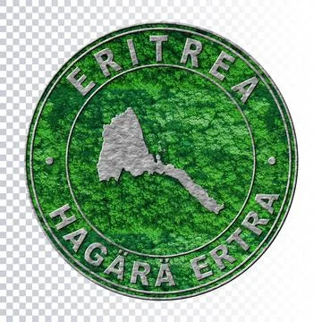 Map of Eritrea, Environment Concept, Co2 Emission Concept Ilustración de archivo