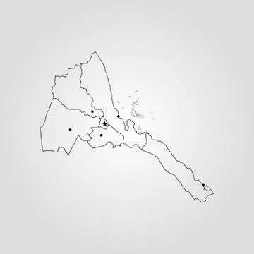Map of Eritrea Stock Illustration