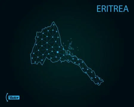 Map of Eritrea. Vector illustration. World map Stock Illustration