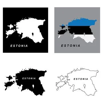 Map of Estonia icon  design Stock Illustration