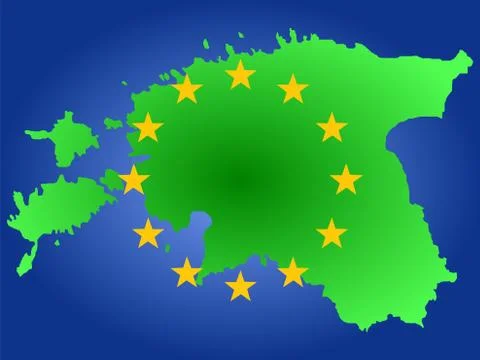 Map of estonia Stock Illustration