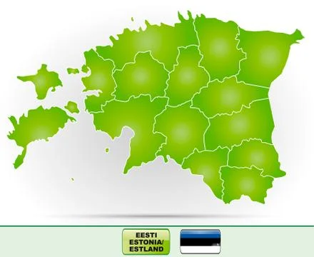 Map of estonia Stock Illustration
