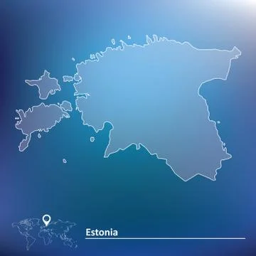 Map of Estonia Stock Illustration