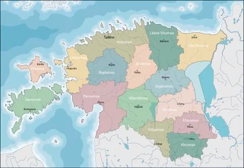 Map of Estonia Stock Illustration