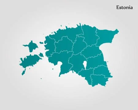 Map of Estonia Stock Illustration