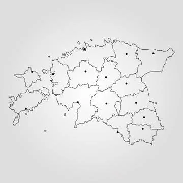 Map of Estonia Stock Illustration