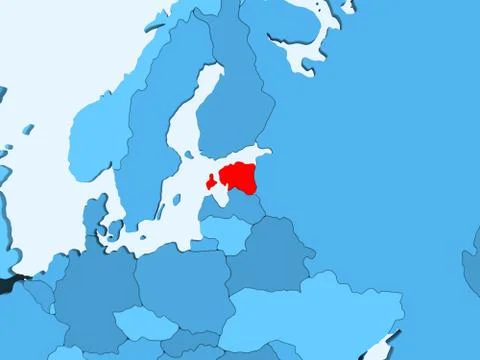 Map of Estonia Stock Illustration