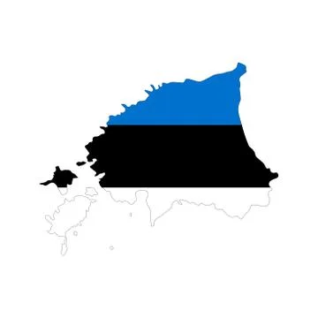 Map of Estonia. Vector design isolated on white background. Stock Illustration