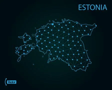 Map of Estonia. Vector illustration. World map Stock Illustration