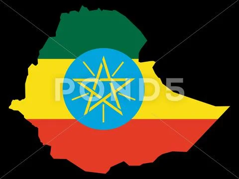 Map of ethiopia Stock Illustration