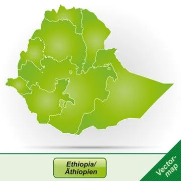 Map of ethiopia Stock Illustration
