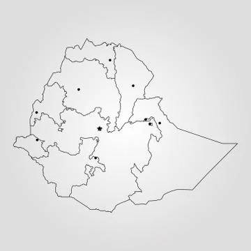 Map of Ethiopia Stock Illustration