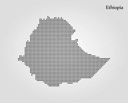 Map of Ethiopia. Vector illustration. World map Stock Illustration