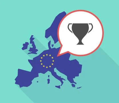 Map of the EU map with  an award cup Stock-Illustration