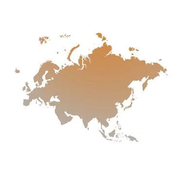 Map of Eurasia, sign silhouette. World Map Globe. Vector Illustration isolated 스톡 일러스트