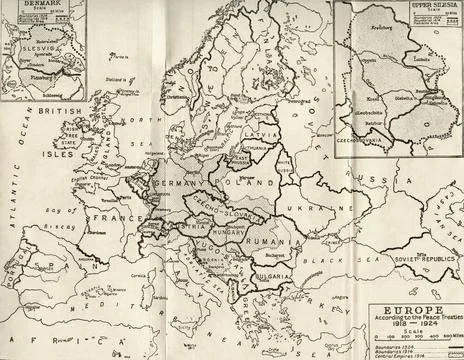 Map of Europe in 1815.  From The Evolution of Modern Europe, 1453 - 1932, publis Stock Photos