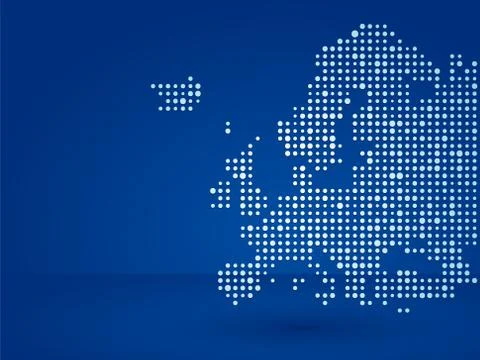 Map of Europe on blue background イラスト素材