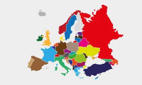 Map of europe Stock Illustration