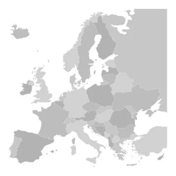 Map of Europe Stock Illustration