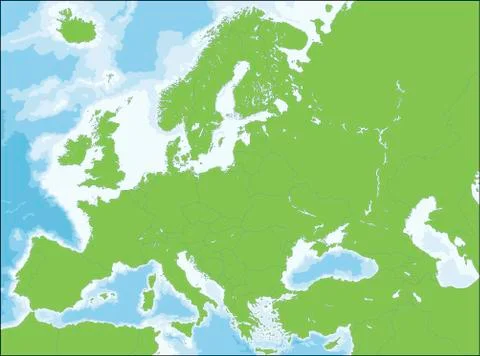 Map of Europe Stock Illustration