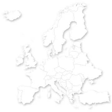 Map of Europe Stock Illustration