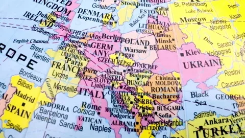 Map of European Countries Vidéo 329706617
