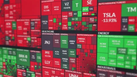 The map of the exchange market changes to green Stock Footage 169757392