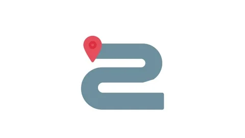 A map featuring two pins that mark a designated location. Stock Footage 332988375