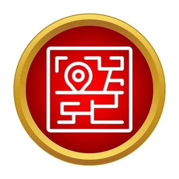 Map finding location route destination navigation guide icon Illustrazione stock