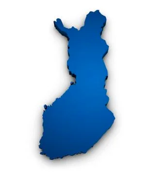 Map of finland 3d shape Stock Illustration