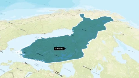 Map Of Finland Stock Footage 294081442