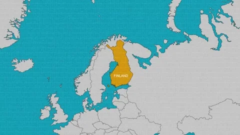 Map of Finland Video stock 295282952