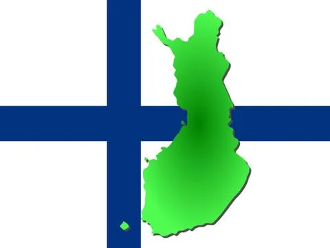 Map of finland Stock Illustration