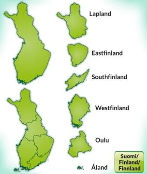 Map of finland Stock Illustration