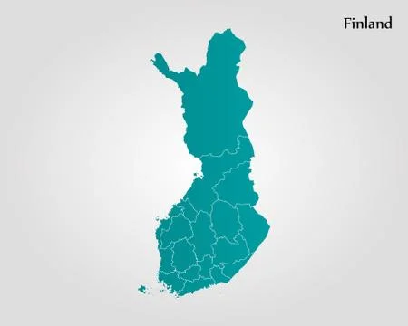 Map of Finland Stock Illustration