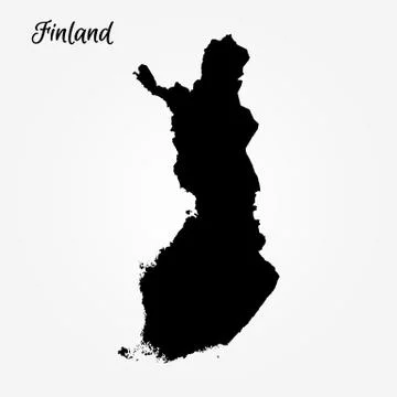 Map of Finland Stock Illustration