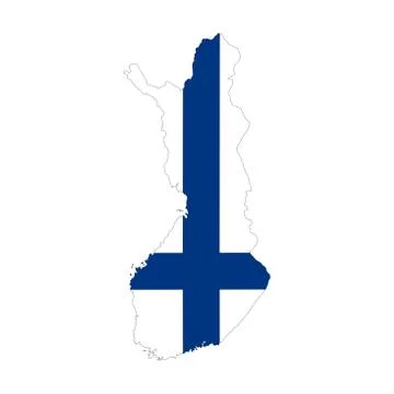 Map of Finland. Vector design isolated on white background. Stock Illustration