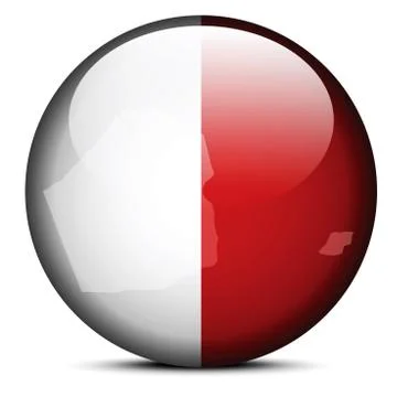 Map on flag button of United Arab Emirates, Dubai Emirate Stock Illustration