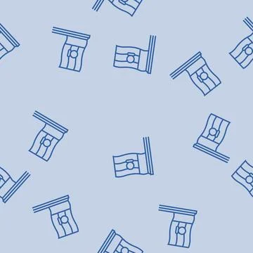 Map flag line seamless pattern 库存插图
