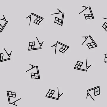Map flag line vector seamless pattern Stock Illustration