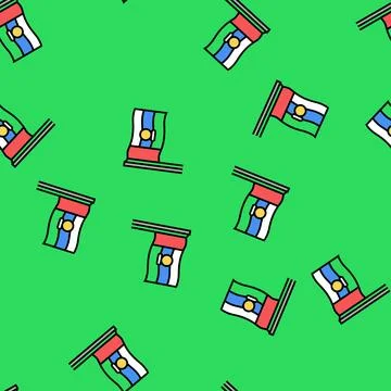 Map flag vector seamless pattern Stock Illustration